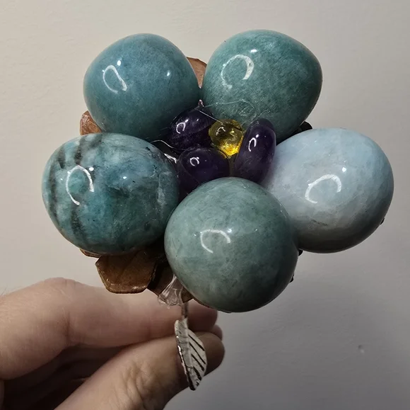 Aquamarine Crystal Flower - Picture 10 of 13